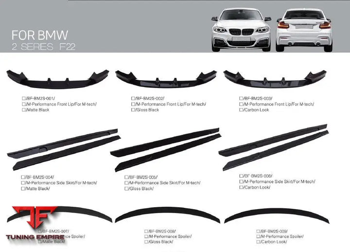 BMW 2 SERIES F22 2014-2021 M PERFORMANCE STYLE BODY KIT