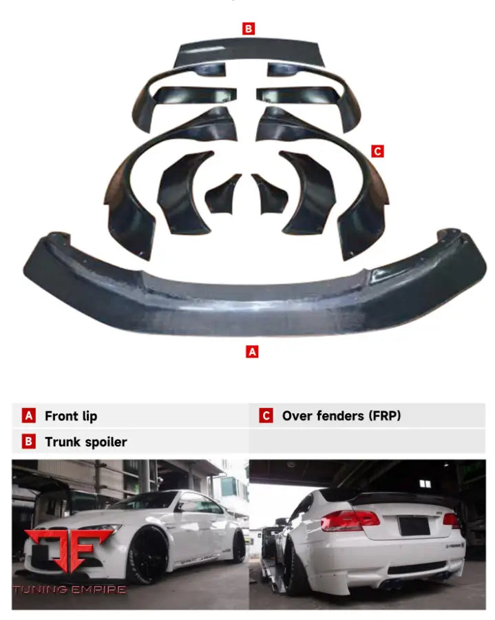 BMW 3 SERIES E92 M3 WIDE BODY CARBON FIBER BODY KIT 2006y+
