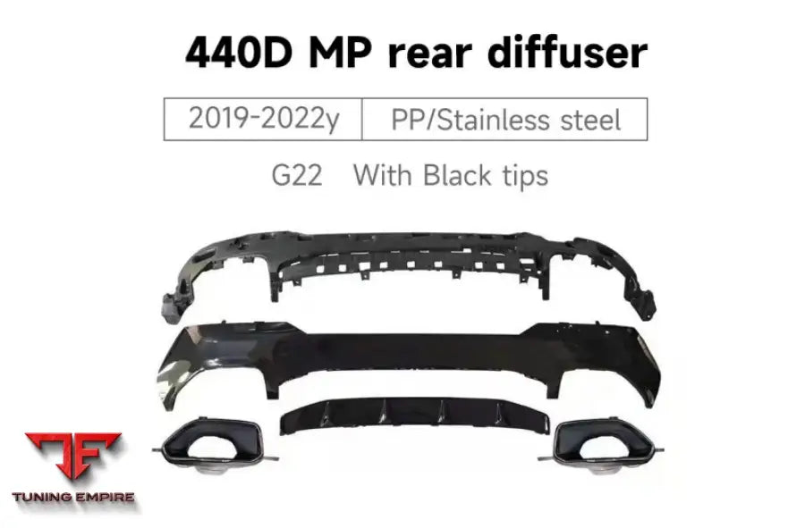 BMW 4 SERIES G22 440D MP REAR DIFFUSER 2019-2022y