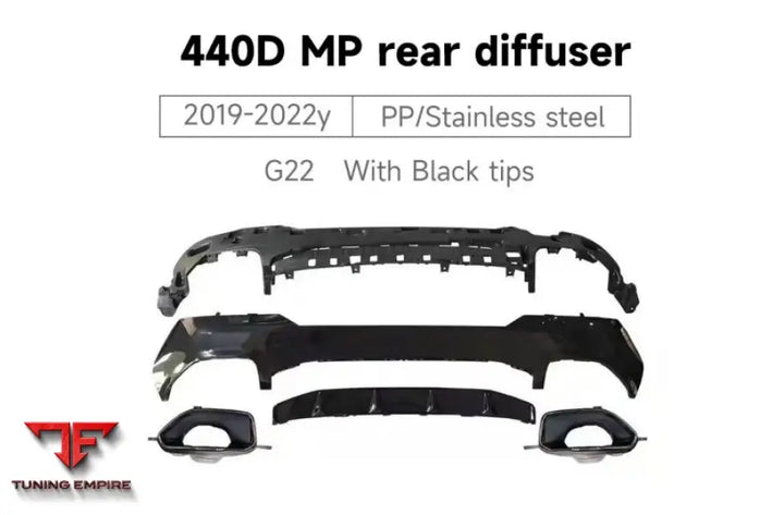 BMW 4 SERIES G22 440D MP REAR DIFFUSER 2019-2022y