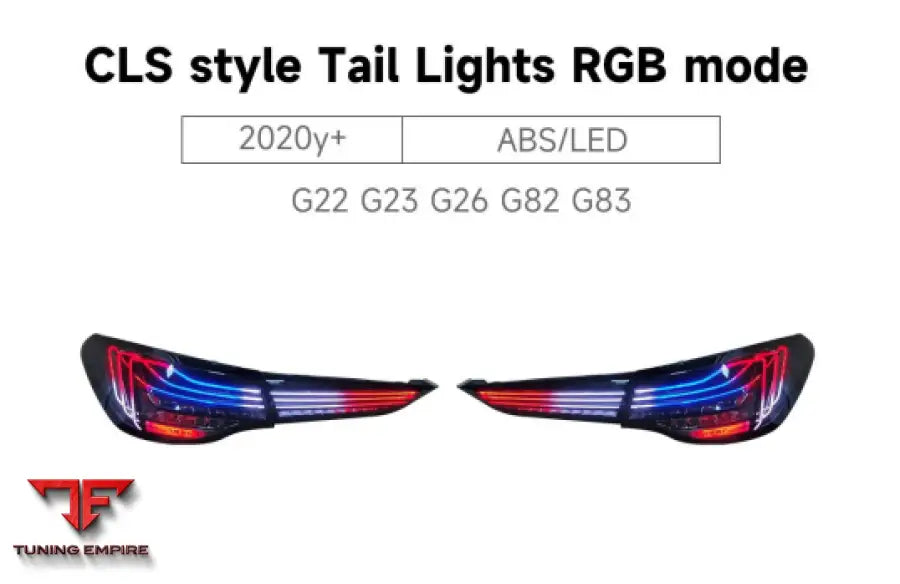 BMW 4 SERIES G22 G23 G26 G82 G83 CLS STYLE TAIL LIGHTS RGB MODE 2020y+