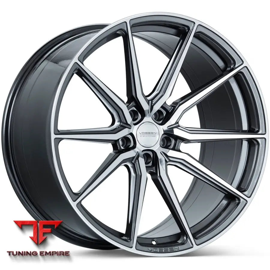 BMW 520 WAGON VOSSEN HF-3 GLOSS GRAPHITE POLISHED WHEELS