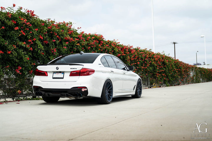 BMW 530e on custom forged wheels