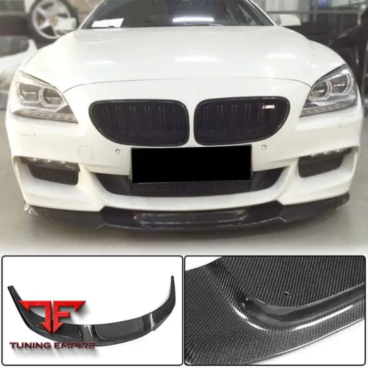 BMW 6-SERIES F06/F12/F13 640i 650i M SPORT CARBON FIBER FRONT BUMPER LIP 2013–2018Y