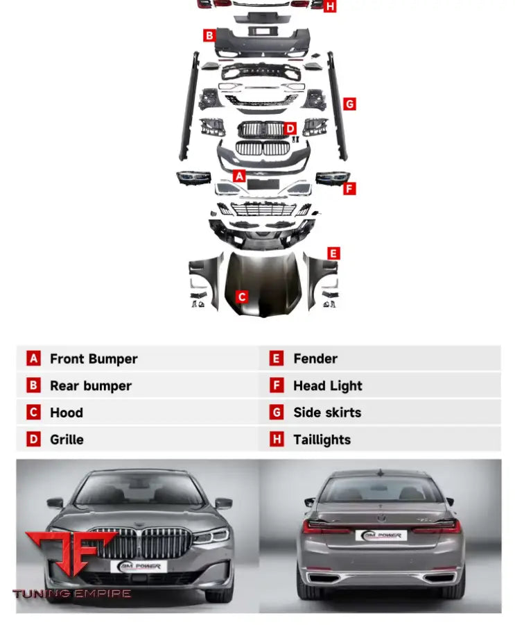 BMW 7 SERIES G11-G12 UPGRADE G12 BODYKIT 2016-2020y
