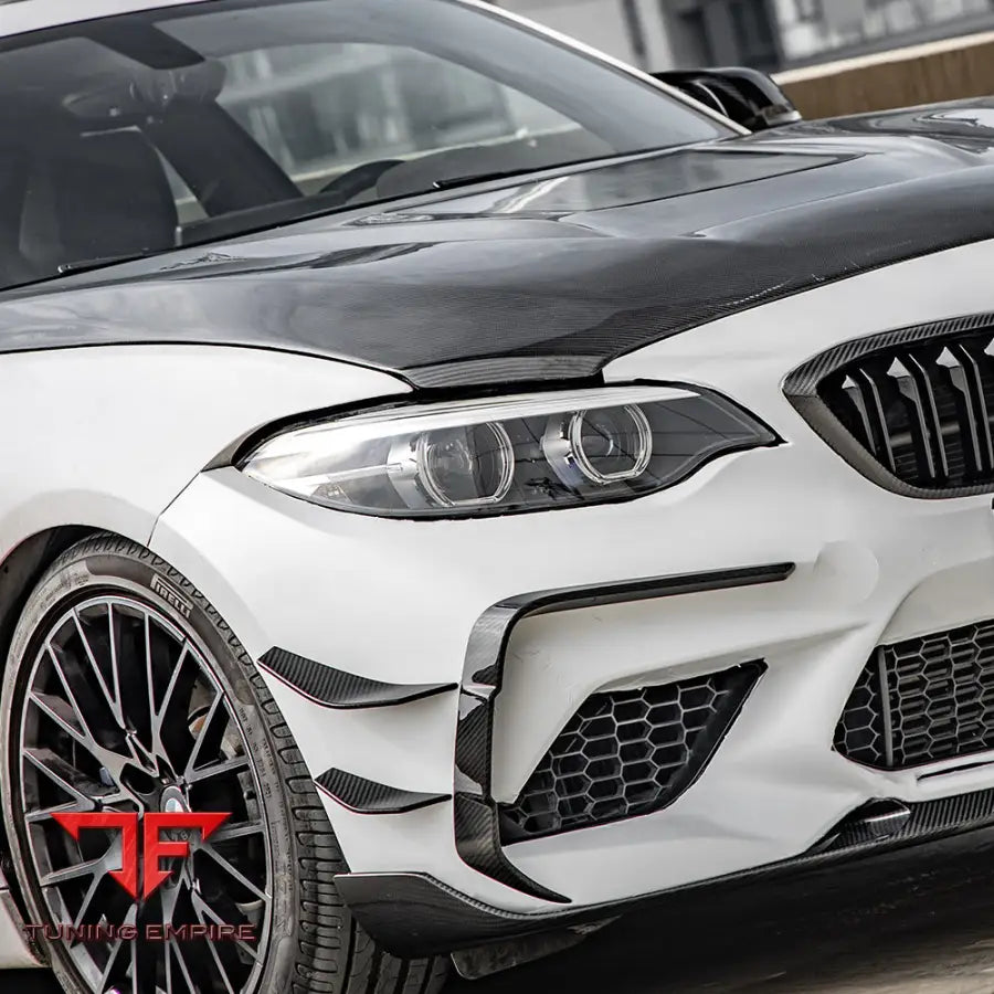 BMW M2 F87 FRONT CANARDS IN PREPREG CARBON FIBRE - Carbon Fibre Parts