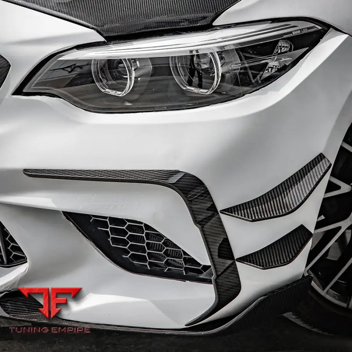 BMW M2 F87 LCI FRONT BUMPER INSERTS IN PREPREG CARBON FIBRE - Carbon Fibre Parts