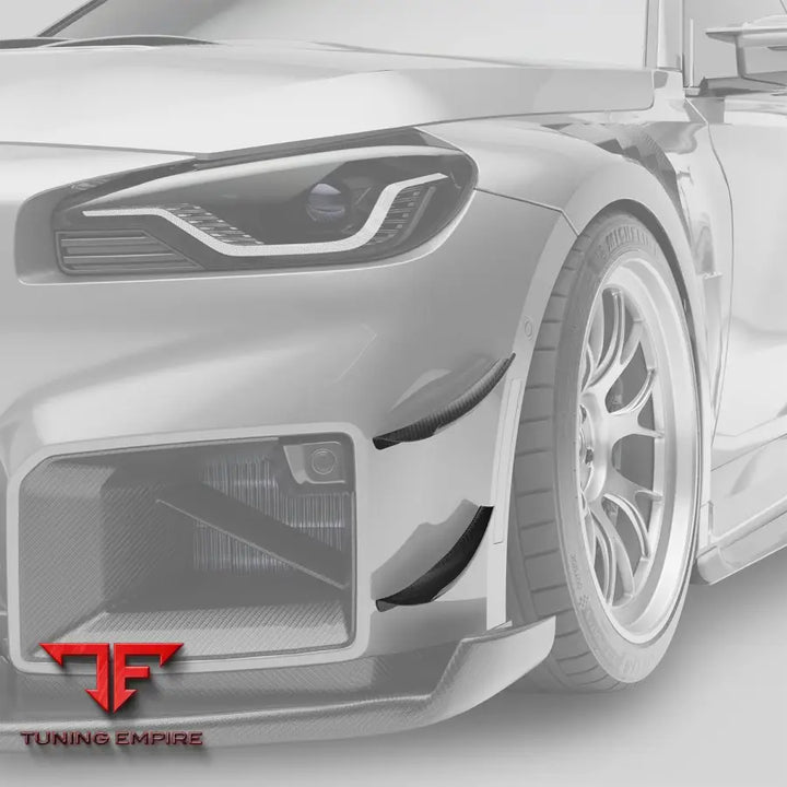 BMW M2 G87 CARBON FIBER AERO FRONT BUMPER CANARDS