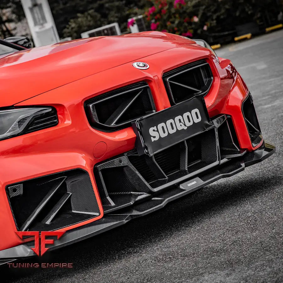 BMW M2 G87 FRONT LIP IN PREPREG CARBON FIBRE (V2) - Carbon Fibre Parts