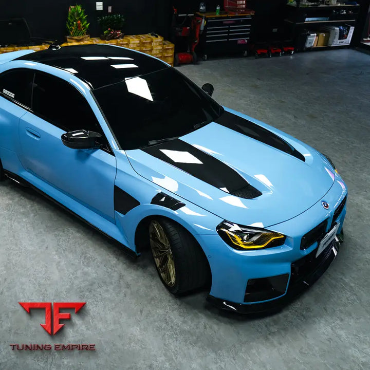 BMW M2 G87 VENTED HOOD IN WHITE PRIMER FINISH (V2) - Carbon Fibre Parts