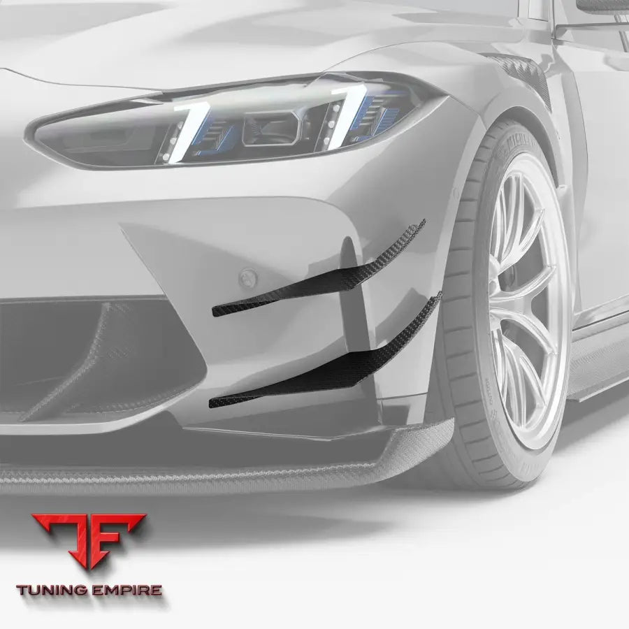 BMW M3 G80 CARBON FIBER AERO FRONT BUMPER CANARDS