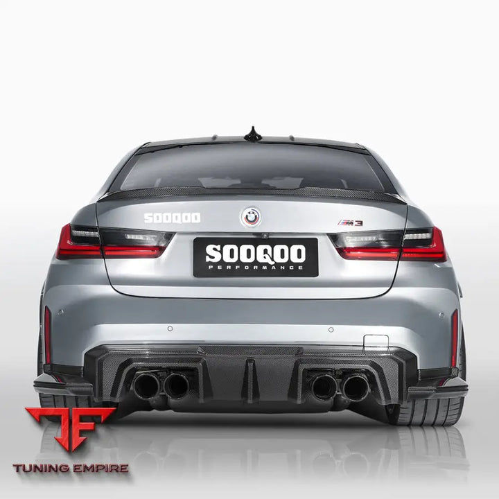 BMW M3 G80 G81 REAR DIFFUSER IN PREPREG CARBON FIBRE (V2) - Carbon Fibre Parts