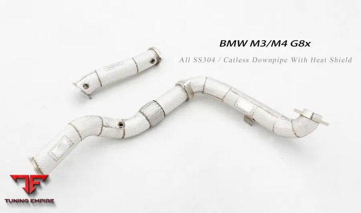 Bmw M4 G82 All Ss304 Catless Downpipe With Heat Shield Exhaust System
