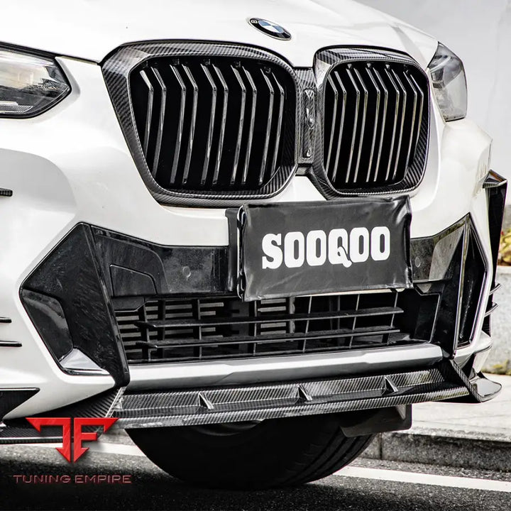 BMW X3 G01 LCI FRONT LIP IN PREPREG CARBON FIBRE (V1) - Carbon Fibre Parts