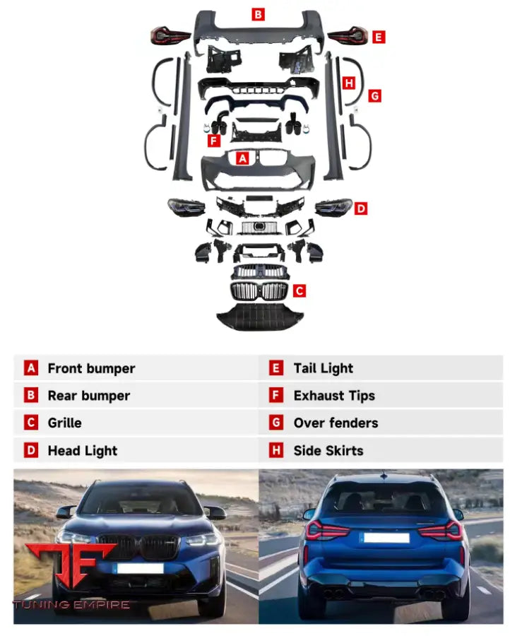 BMW X3 G01 TO X3M (F97 LCI 2022+) ВODYKIT 2018Y+