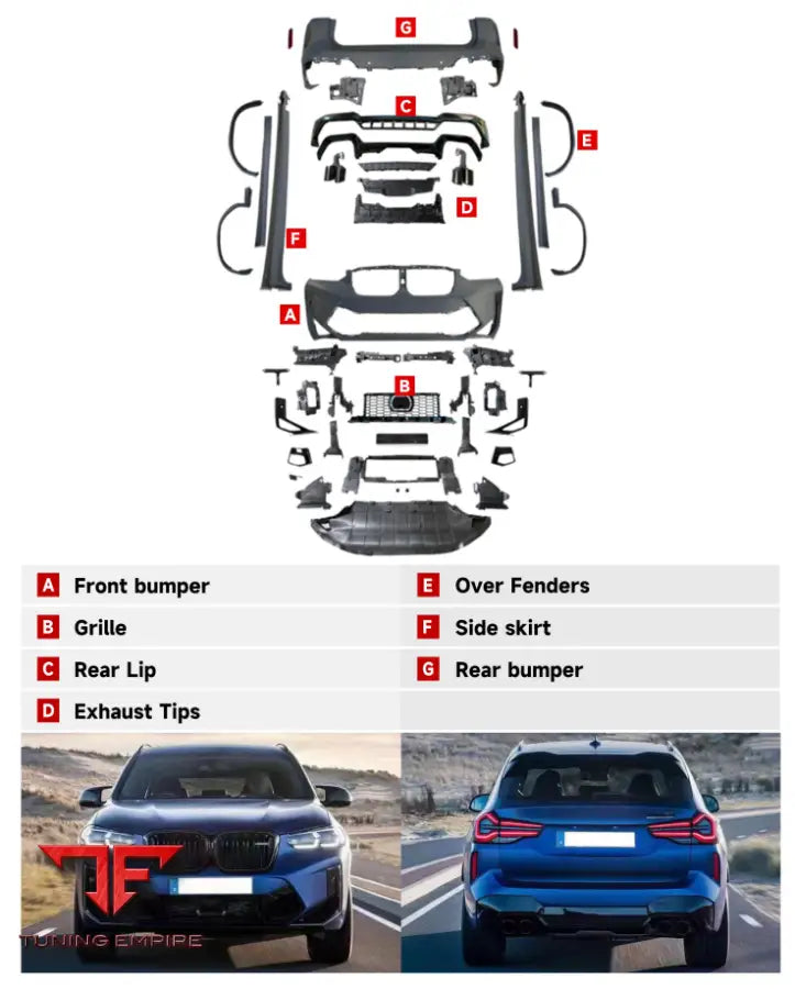 BMW X3 (G01) X3M(2022) BODYKIT 2022Y+