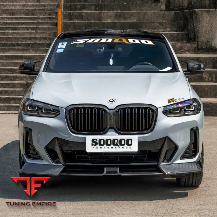BMW X3 G01 X4 G02 LCI FRONT LIP IN PREPREG CARBON FIBRE (V2) - Carbon Fibre Parts