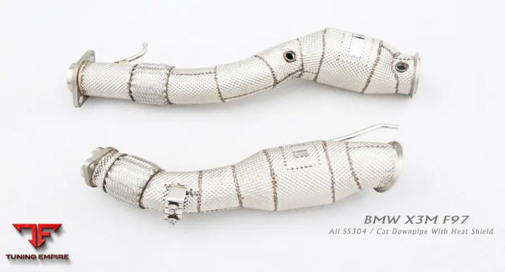 Bmw X3M F97 All Ss304 Cat Downpipe With Heat Shield Exhaust System