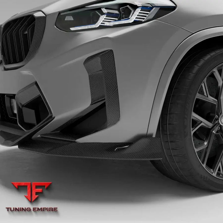 BMW X3M F97 LCI CARBON FIBER FRONT BUMPER AIR INTAKE COVERS