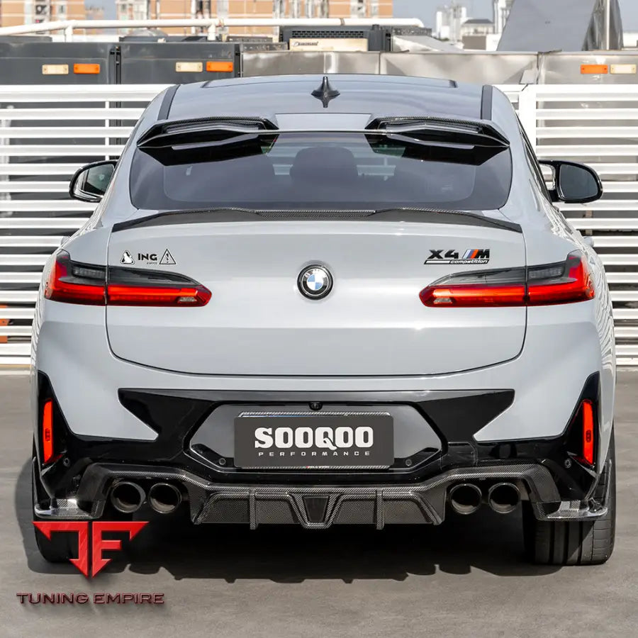 BMW X4M F98 FACELIFT REAR DIFFUSER W/BRAKE LIGHT IN PREPREG CARBON FIBRE - Carbon Fibre Parts
