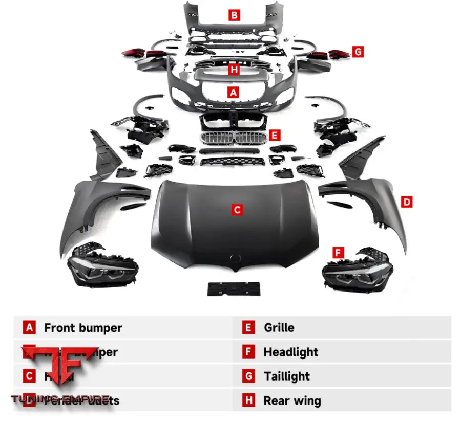 BMW X5 E70 (06-13Y) OLD TO NEW X5 G05(18-22Y) MTECH BODY KIT 2018-2022Y