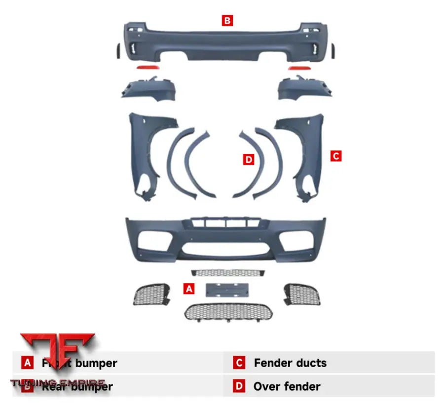BMW X5 E70 E70 UPGRADE TO X5M BODY KIT 2007-2010Y+