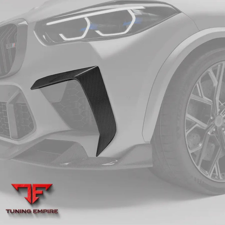BMW X5M F95 PRE-LCI CARBON FIBER FRONT BUMPER CANARDS