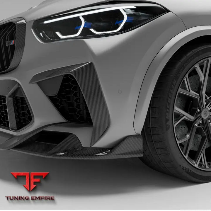 BMW X5M F95 PRE-LCI CARBON FIBER FRONT BUMPER CANARDS