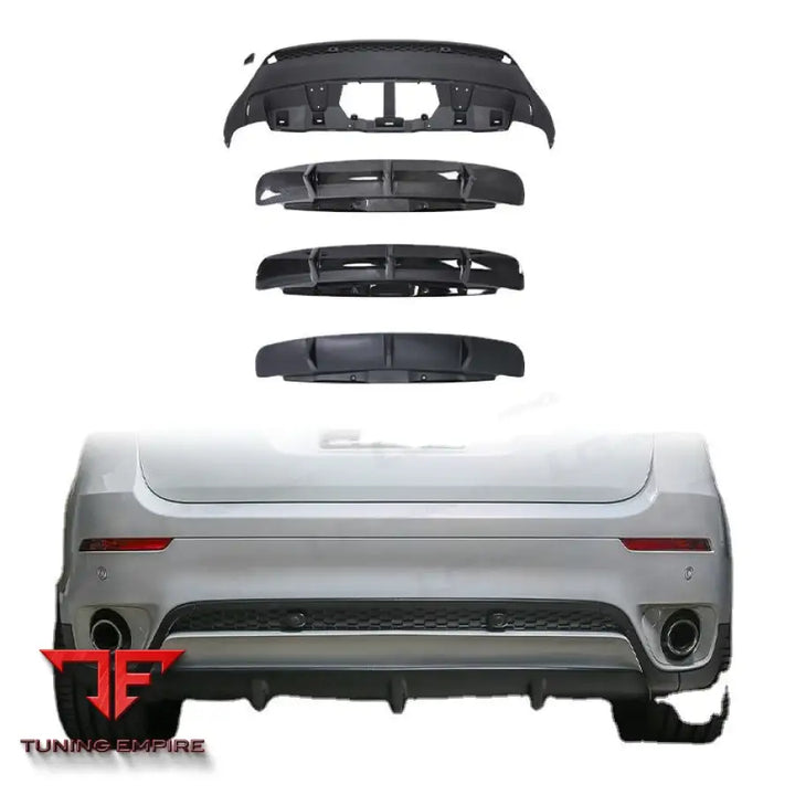 BMW X6 E71 GLOSS BLACK REAR DIFFUSER