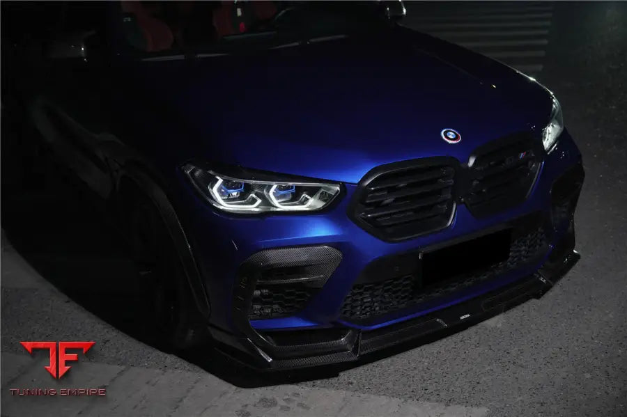 Bmw X6M F96 Ad Style Dry Carbon Fiber Front Bumper Air Inlet Vent Trims Bsd