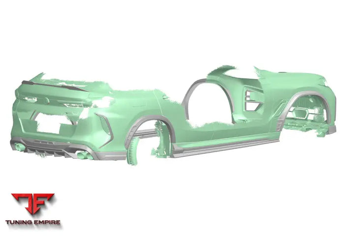 Bmw X6M F96 Ad Style Dry Carbon Fiber Rear Diffuser Lip Bsd