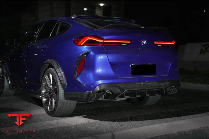 Bmw X6M F96 & G06 X6 Ad Style Dry Carbon Fiber Rear Bumper Vent Trims Bsd