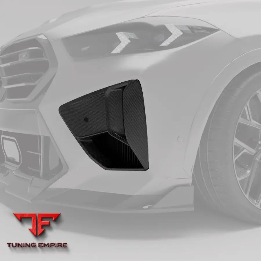 BMW X6M F96 LCI CARBON FIBER FRONT BUMPER AIR VENTS