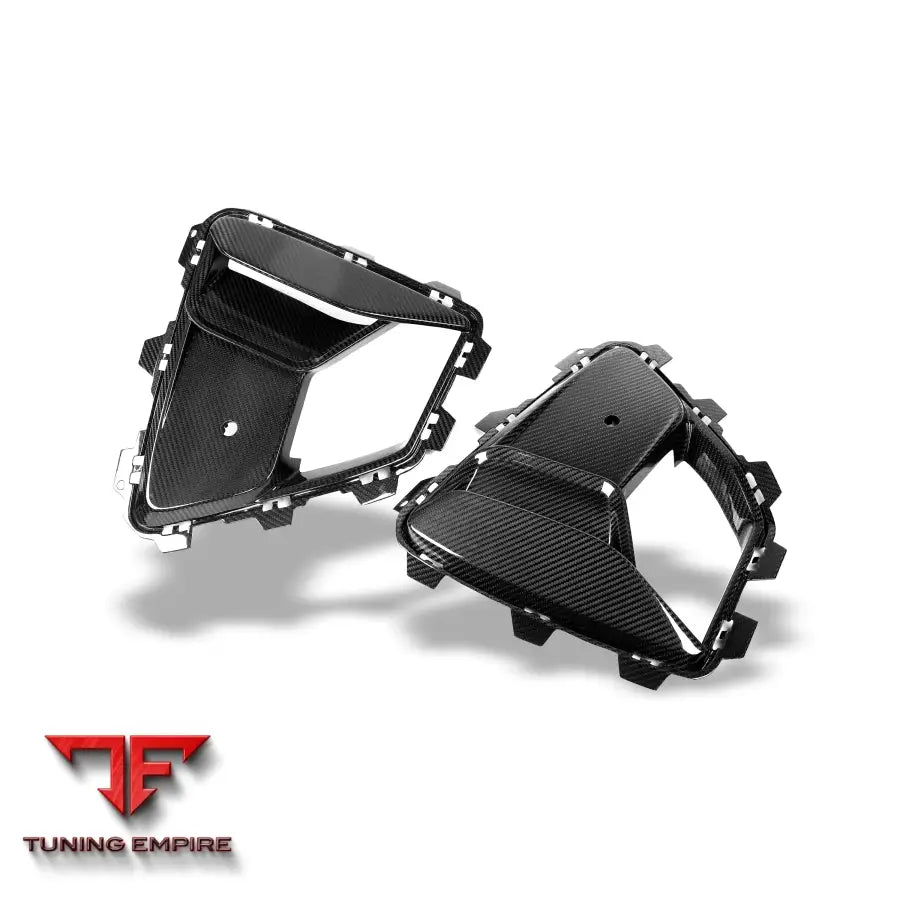 BMW X6M F96 LCI CARBON FIBER FRONT BUMPER AIR VENTS