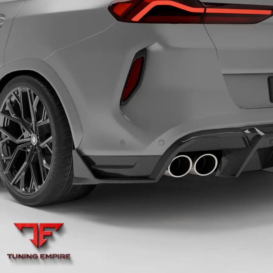 BMW X6M F96 LCI CARBON FIBER REAR BUMPER SPLITTER