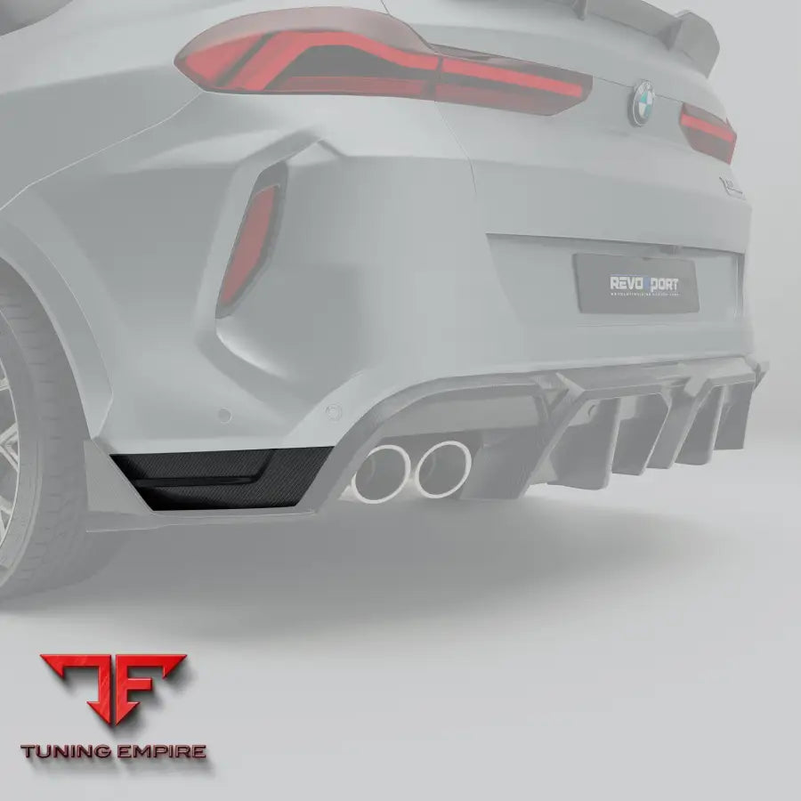 BMW X6M F96 PRE-LCI CARBON FIBER REAR BUMPER SPLITTER