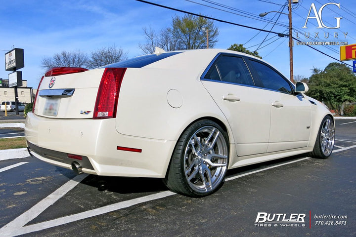 Cadillac CTS-V on custom forged wheels