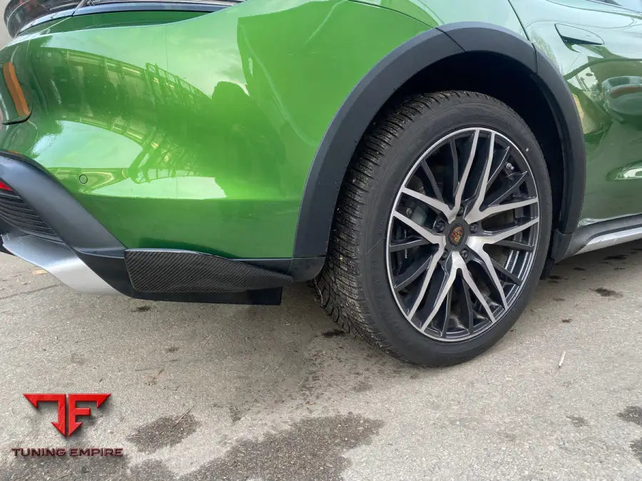 CARBON AERO REAR BUMPER SIDE FLAPS / SPLITTERS FOR PORSCHE TAYCAN CROSS TURISMO CT - Price on request - Body Kit