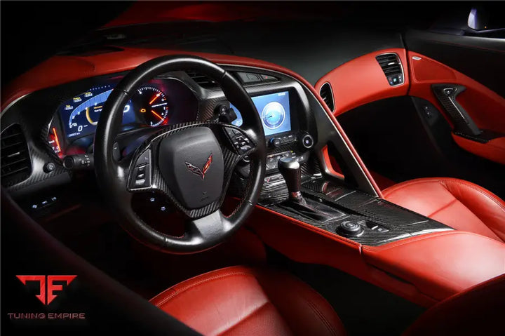 CORVETTE C7 Z06 GRANDSPORT DRY CARBON FIBER INTERIOR STEERING WHEEL COVER TRIM BSD