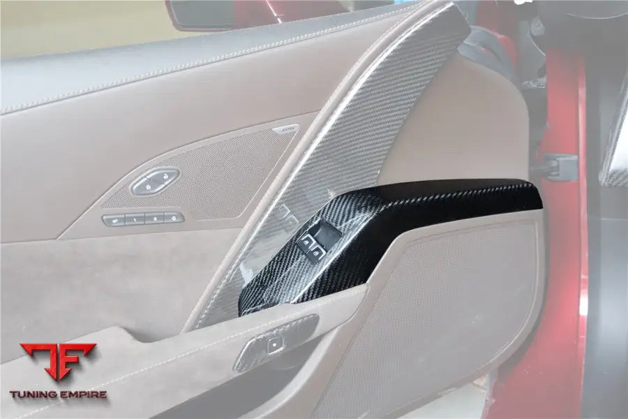 CORVETTE C7 Z06 GRANDSPORT DRY CARBON FIBER INTERIOR WINDOW SWITCH SIDE ARMREST PANEL COVER TRIM BSD