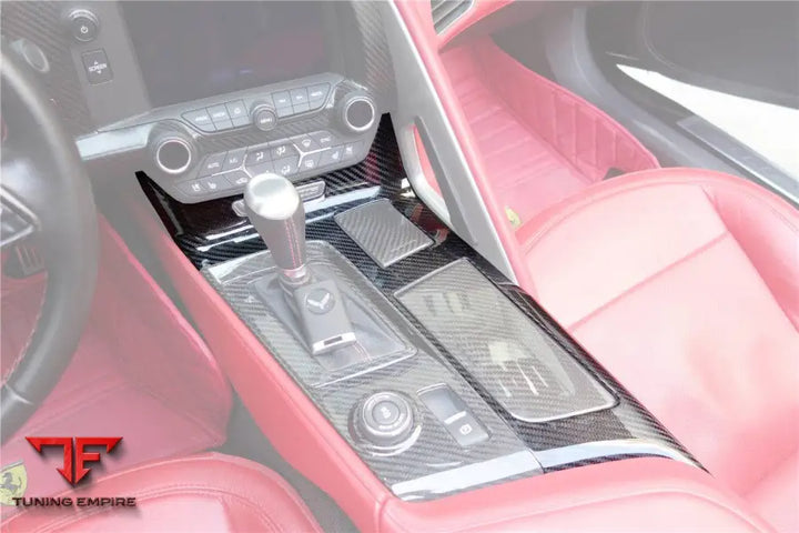 CORVETTE C7 Z06 GRANDSPORT DRY CARBON FIBER OUTSIDE GEARS PANEL PROTECTIVE COVER TRIM BSD