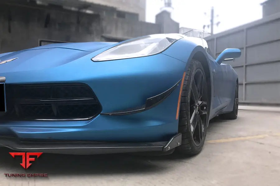 CORVETTE C7 Z51 Z06 GRANDSPORT CARBON FIBER FRONT LIP WINGLETS BSD