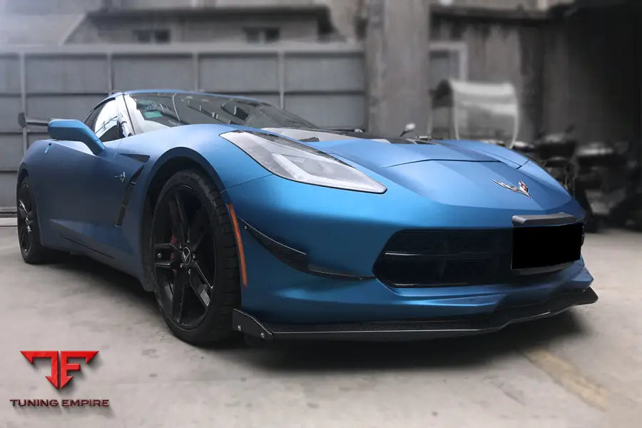 CORVETTE C7 Z51 Z06 GRANDSPORT CARBON FIBER FRONT LIP WINGLETS BSD