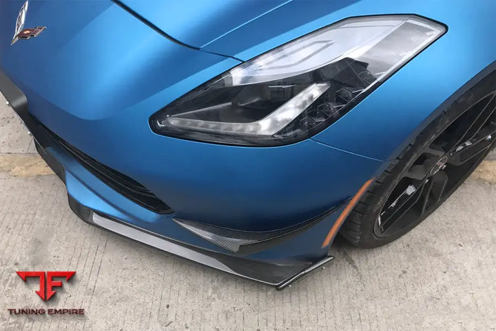 CORVETTE C7 Z51 Z06 GRANDSPORT CARBON FIBER FRONT LIP WINGLETS BSD