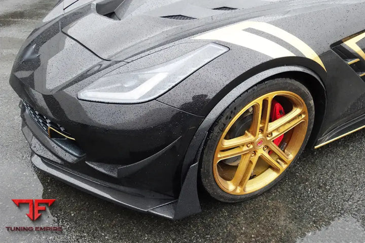 CORVETTE C7 Z51 Z06 GRANDSPORT CARBON FIBER FRONT LIP WITH WINGLETS BSD