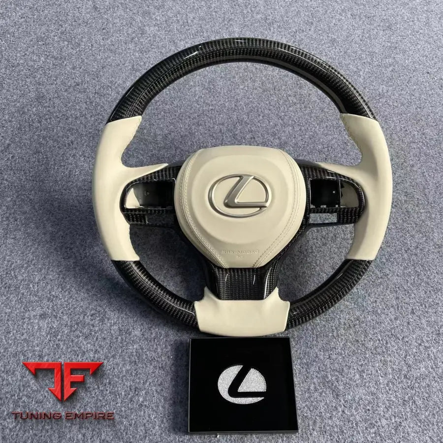 CUSTOM STEERING WHEEL WITH CARBON FIBER FOR LEXUS