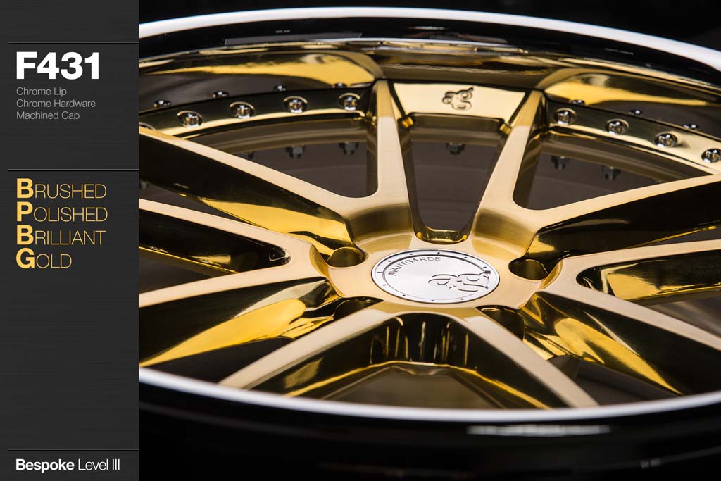 AVANT GARDE AG F431 - BRUSHED POLISHED BRILLIANT GOLD