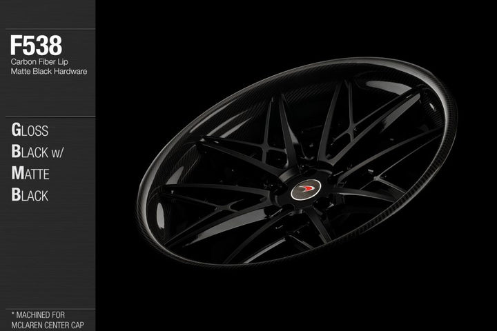 AVANT GARDE AG F538 - GLOSS BLACK W/ MATTE BLACK FACE