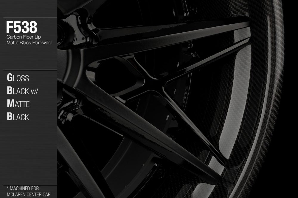 AVANT GARDE AG F538 - GLOSS BLACK W/ MATTE BLACK FACE