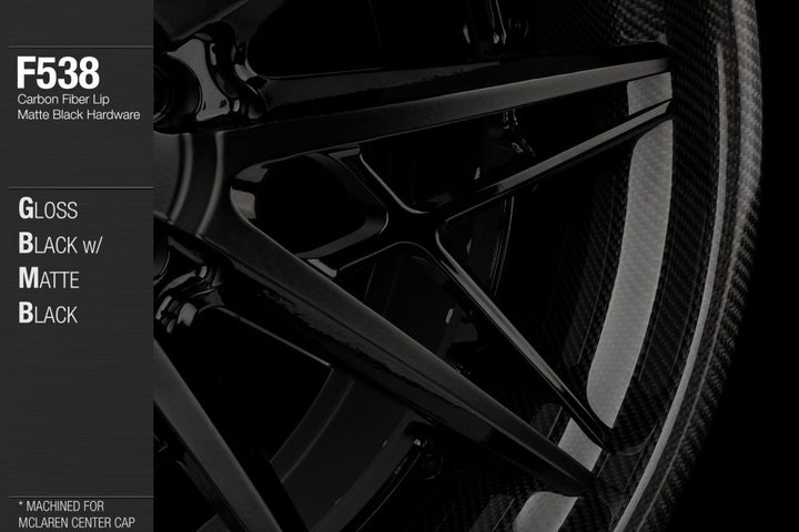 AVANT GARDE AG F538 - GLOSS BLACK W/ MATTE BLACK FACE